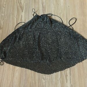 MANURI rhinestone-embellished cropped top